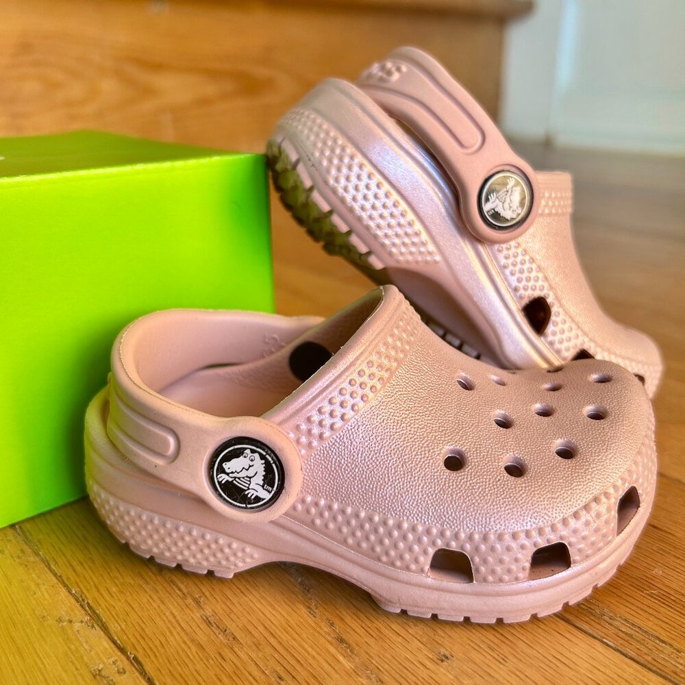Baby Crocs Pink Clay Shimmer C5 Rose Quartz